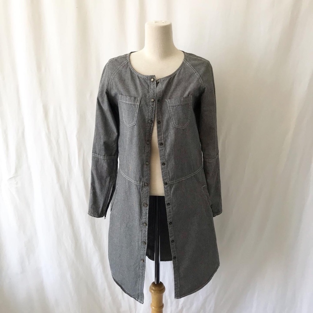 Maison Scotch gingham dress/long jacket size 1